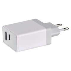 Universaalne USB-A USB-C PD võrguadapter laadija 30W hind ja info | Mobiiltelefonide laadijad | kaup24.ee