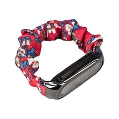 Kellarihm Cloth wristband for Xiaomi Mi Band 6/5/4/3 strap bracelet elastic scrunchies (Red) hind ja info | Nutikellade ja nutivõrude tarvikud | kaup24.ee