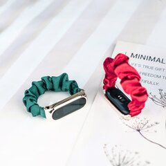 Kellarihm Cloth wristband for Xiaomi Mi Band 6/5/4/3 strap bracelet elastic scrunchies (Red) hind ja info | Nutikellade ja nutivõrude tarvikud | kaup24.ee