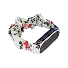 Kellarihm Cloth wristband for Xiaomi Mi Band 6/5/4/3 strap bracelet elastic scrunchies (White) hind ja info | Nutikellade ja nutivõrude tarvikud | kaup24.ee
