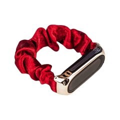 Kellarihm Cloth wristband for Xiaomi Mi Band 6/5/4/3 strap bracelet elastic scrunchies (Red) hind ja info | Nutikellade ja nutivõrude tarvikud | kaup24.ee