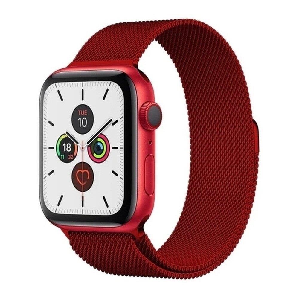 Kellarihm Magnetic Strap Watchband Watch 7 41mm Magnetic Band Bracelet Bangle (Red) hind ja info | Nutikellade ja nutivõrude tarvikud | kaup24.ee
