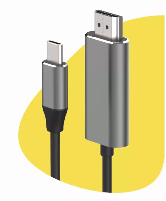 Adapaterkaabel Usb-C 3.1 tüüpi C HDMI 4K 60 Hz MHL, 2 m hind ja info | USB jagajad, adapterid | kaup24.ee