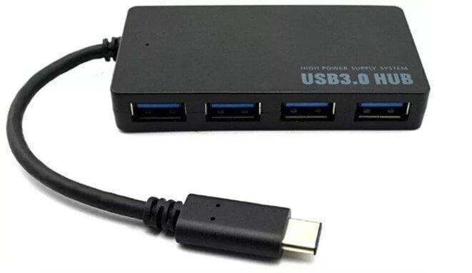 USB-C hub 4x USB 3.0 splitter ports replikator hind ja info | USB jagajad, adapterid | kaup24.ee