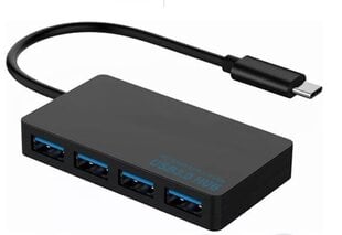 USB-C hub 4x USB 3.0 splitter ports replikator цена и информация | Адаптеры и USB-hub | kaup24.ee