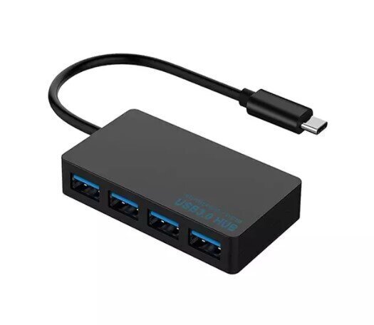 USB-C hub 4x USB 3.0 splitter ports replikator hind ja info | USB jagajad, adapterid | kaup24.ee