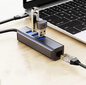Adapter HUB USB-C Ethernet Gigabit RJ45 3x USB 3.0 цена и информация | USB jagajad, adapterid | kaup24.ee