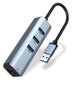 Gigabit 3x USB 3.0 LAN 1000Mbs RJ45 hind ja info | USB jagajad, adapterid | kaup24.ee