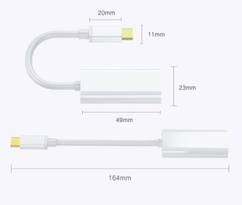 Adapterkaabel USB-C 3.1 Tüüp C To HDMI 4k MHL Zenwire hind ja info | USB jagajad, adapterid | kaup24.ee