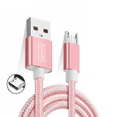 USB-mikrokaabel Zenwire Quick Charge 3.0 1.5m Roosa Samsung S4 S5 S6 S7 J3 J5 J7 Jne. цена и информация | Кабели для телефонов | kaup24.ee
