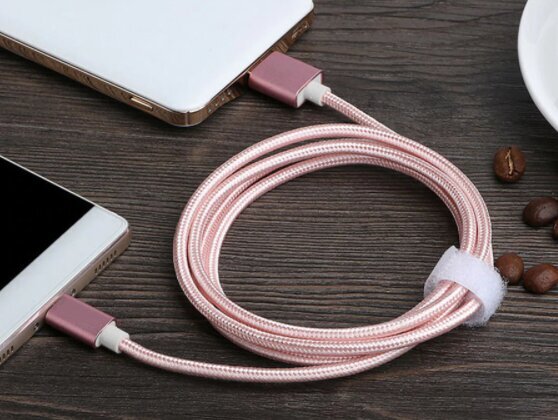 USB-mikrokaabel Zenwire Quick Charge 3.0 1.5m Roosa Samsung S4 S5 S6 S7 J3 J5 J7 Jne. цена и информация | Mobiiltelefonide kaablid | kaup24.ee
