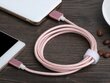 USB-mikrokaabel Zenwire Quick Charge 3.0 1.5m Roosa Samsung S4 S5 S6 S7 J3 J5 J7 Jne. цена и информация | Mobiiltelefonide kaablid | kaup24.ee