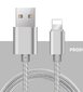 Juhtmega USB laadija LIGHTNING iPad iPhone Quick Charge 3.0 1.5m цена и информация | Mobiiltelefonide kaablid | kaup24.ee