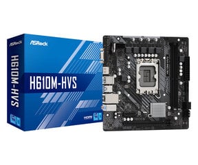 ASRock H610M-HVS - материнская плата - микро ATX - разъем LGA1700 - H610 цена и информация | Материнские платы	 | kaup24.ee