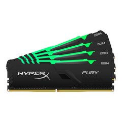 HyperX FURY HX426C16FB3AK4/128 memory module 128 GB 4 x 32 GB DDR4 2666 MHz цена и информация | Оперативная память (RAM) | kaup24.ee