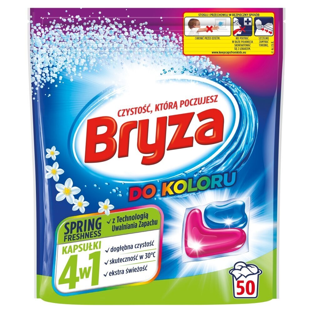 Pesukapslid Bryza 4w1Spring Freshness, 50 tk. цена и информация | Pesuvahendid | kaup24.ee