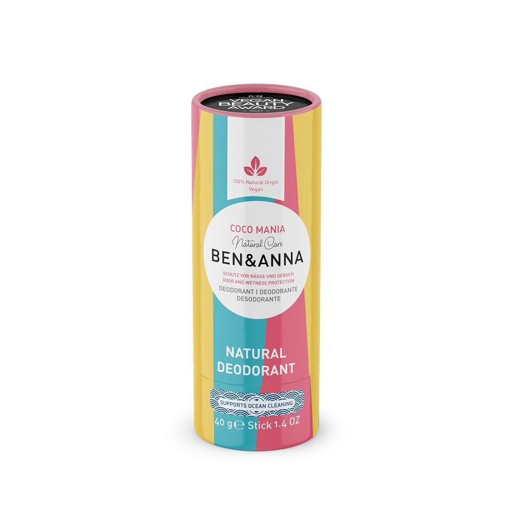 Pulkdeodorant Ben & Anna Natural Dezodorant Coco Mania, 40g цена и информация | Deodorandid | kaup24.ee
