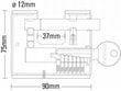 Tabalukk S742-024 90mm STANLEY hind ja info | Lukud | kaup24.ee