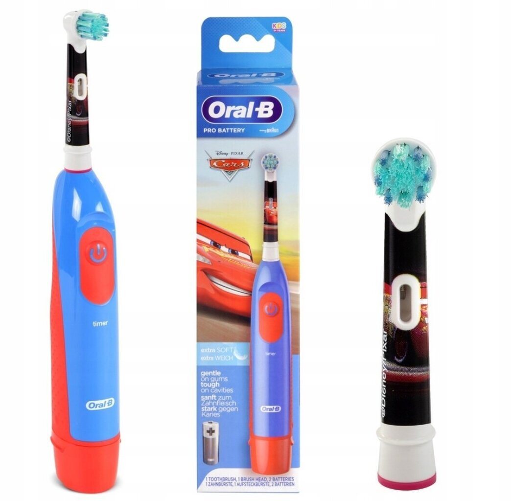 Oral-B Cars Kids hambahari + hambaharjapead + harjahoidja + hambapasta pressija + hambaorkid hind ja info | Elektrilised hambaharjad | kaup24.ee