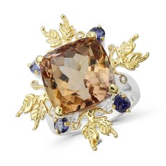 Серебряное (925) кольцо с драгоценными камнями, код f50282 F50282EU-59 цена и информация | Кольцо | kaup24.ee