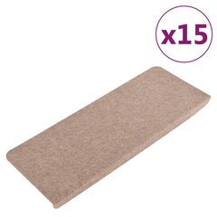 vidaXL isekleepuv trepivaip, 15 tk, 65 x 28 cm, beež hind ja info | Vaibad | kaup24.ee