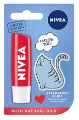 Huulepalsam Nivea Caring Strawberry Shine, 5,5 ml цена и информация | Помады, бальзамы, блеск для губ | kaup24.ee