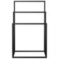 Eraldiseisev rätikurest vidaXL, must, 48 x 24 x 78,5 cm, raud hind ja info | Vannitoa sisustuselemendid ja aksessuaarid | kaup24.ee