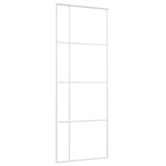 vidaXL liuguks, ESG-klaas ja alumiinium, 76 x 205 cm, valge цена и информация | Межкомнатные двери | kaup24.ee