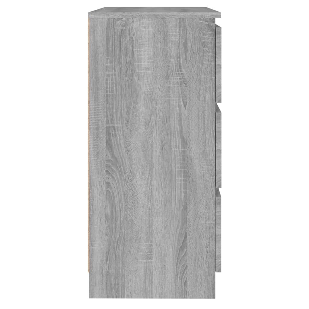 vidaXL puhvetkapp, hall Sonoma tamm, 60 x 35 x 76 cm, tehispuit hind ja info | Elutoa väikesed kapid | kaup24.ee