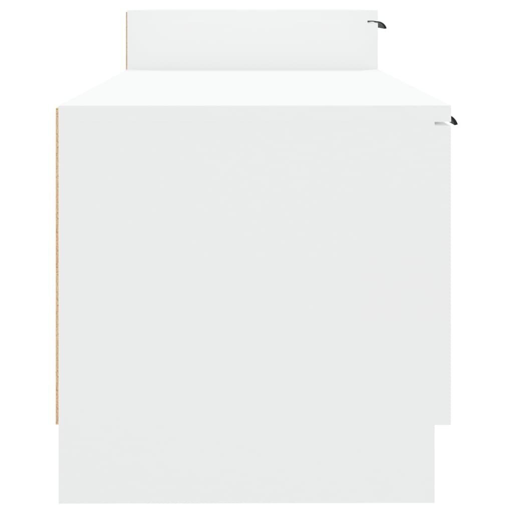 vidaXL telerikapp, valge, 158,5 x 36 x 45 cm, tehispuit hind ja info | TV alused | kaup24.ee