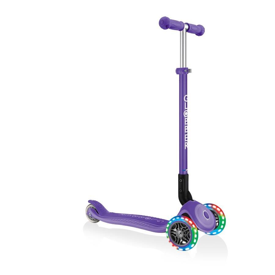 Tõukeratas Globber Primo Foldable Plus Lights / Purple, lilla hind ja info | Tõukerattad | kaup24.ee