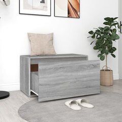 vidaXL esikupink 80 x 40 x 45 cm, hall Sonoma, tehispuit цена и информация | Полки для обуви, банкетки | kaup24.ee