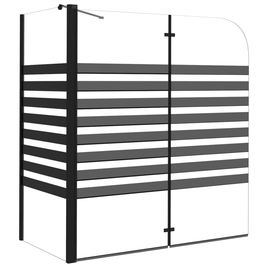 vidaXL triipudega vanniümbris, 120 x 68 x 130 cm, karastatud klaas hind ja info | Dušikabiinid | kaup24.ee