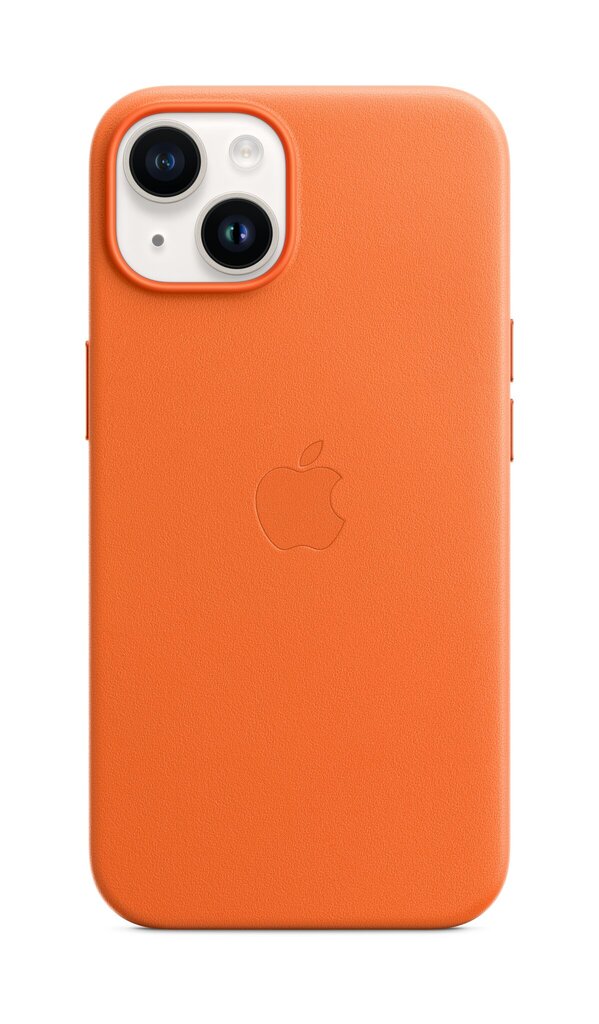 Apple Leather Case MagSafe MPP83ZM/A Orange цена и информация | Telefoni kaaned, ümbrised | kaup24.ee