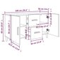 Puhvetkapp vidaXL, Sonoma tamm, 100 x 36 x 60 cm, tehispuit hind ja info | Elutoa väikesed kapid | kaup24.ee