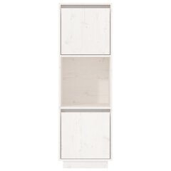 Kõrge kapp vidaXL, valge, 38 x 35 x 117 cm, toekas männipuit hind ja info | Elutoa väikesed kapid | kaup24.ee
