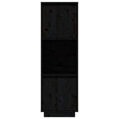 Kõrge kapp vidaXL, must, 38 x 35 x 117 cm, toekas männipuit hind ja info | Elutoa väikesed kapid | kaup24.ee