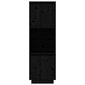 Kõrge kapp vidaXL, must, 38 x 35 x 117 cm, toekas männipuit hind ja info | Elutoa väikesed kapid | kaup24.ee