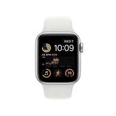 Apple Watch SE2nd Gen GPS + Cellular 44mm Silver Aluminium Case ,White Sport Band - MNQ23UL/A цена и информация | Apple Умные часы и браслеты | kaup24.ee