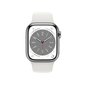 Apple Watch Series 8 GPS + Cellular 41mm Silver Stainless Steel Case ,White Sport Band - MNJ53UL/A hind ja info | Nutikellad (smartwatch) | kaup24.ee