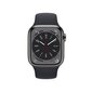 Apple Watch Series 8 GPS + Cellular 41mm Graphite Stainless Steel Case ,Midnight Sport Band - MNJJ3UL/A hind ja info | Nutikellad (smartwatch) | kaup24.ee