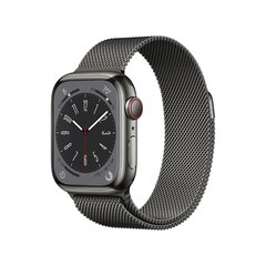 Apple Watch Series 8 GPS + Cellular 45mm Graphite Stainless Steel Case ,Graphite Milanese Loop MNKX3UL/A hind ja info | Nutikellad (smartwatch) | kaup24.ee