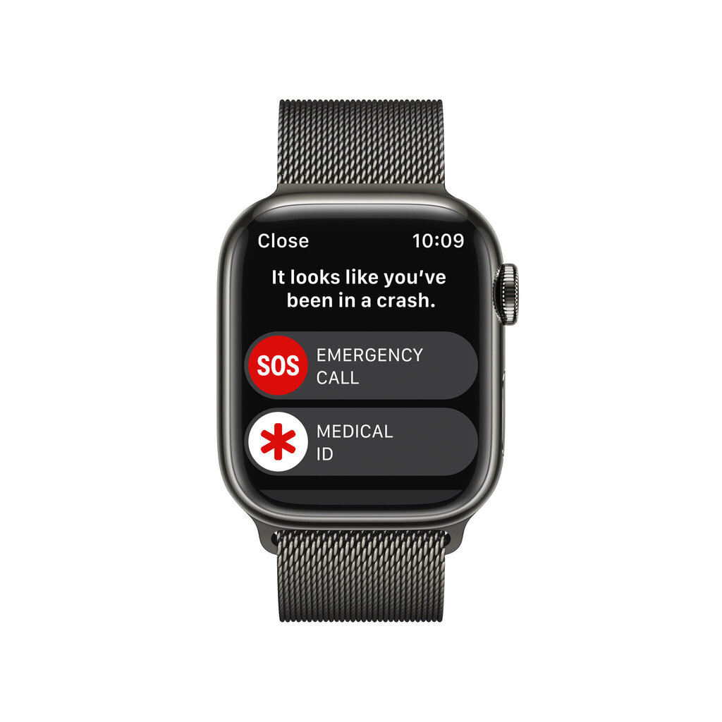 Apple Watch Series 8 GPS + Cellular 45mm Graphite Stainless Steel Case ,Graphite Milanese Loop MNKX3UL/A цена и информация | Nutikellad (smartwatch) | kaup24.ee