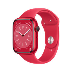 Apple Watch Series 8 GPS 45mm (PRODUCT)RED Aluminium Case ,(PRODUCT)RED Sport Band - MNP43UL/A цена и информация | Смарт-часы (smartwatch) | kaup24.ee
