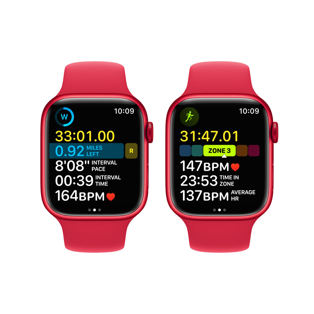 Apple Watch Series 8 GPS 41mm (PRODUCT)RED Aluminium Case ,(PRODUCT)RED Sport Band - MNP73EL/A LV-EE цена и информация | Nutikellad (smartwatch) | kaup24.ee