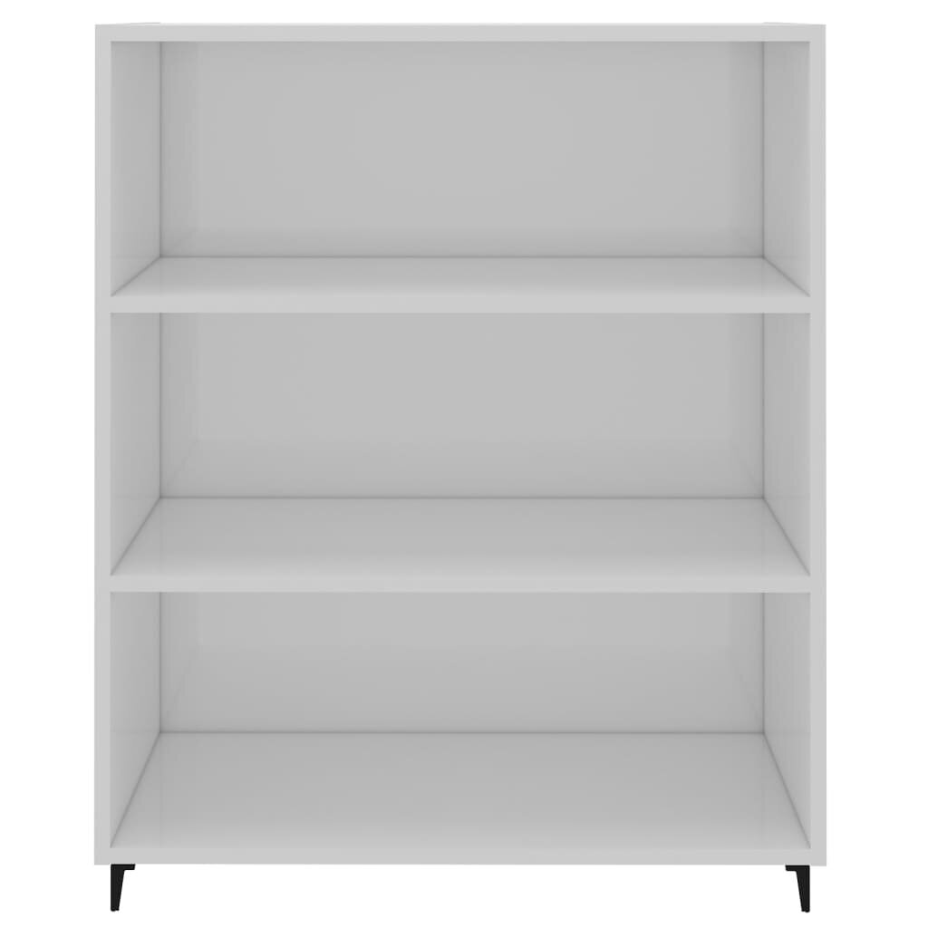Puhvetkapp vidaXL, kõrgläikega valge, 69,5 x 32,5 x 90 cm, tehispuit hind ja info | Elutoa väikesed kapid | kaup24.ee