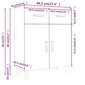 Puhvetkapp vidaXL, must, 69,5 x 34 x 89 cm, tehispuit цена и информация | Elutoa väikesed kapid | kaup24.ee
