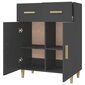 Puhvetkapp vidaXL, must, 69,5 x 34 x 89 cm, tehispuit hind ja info | Elutoa väikesed kapid | kaup24.ee