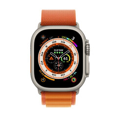 Смарт-часы Apple Watch Ultra GPS + Cellular 49 мм, титановый корпус, ремешок Orange Alpine Loop - Small MNHH3EL/A LV-EE цена и информация | Смарт-часы (smartwatch) | kaup24.ee