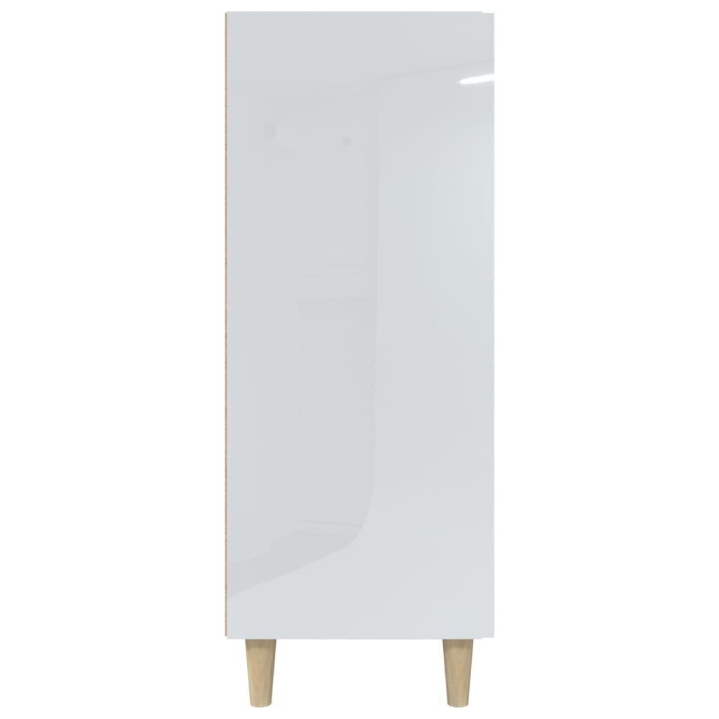 Puhvetkapp vidaXL, kõrgläikega valge, 69,5 x 34 x 90 cm, tehispuit цена и информация | Elutoa väikesed kapid | kaup24.ee